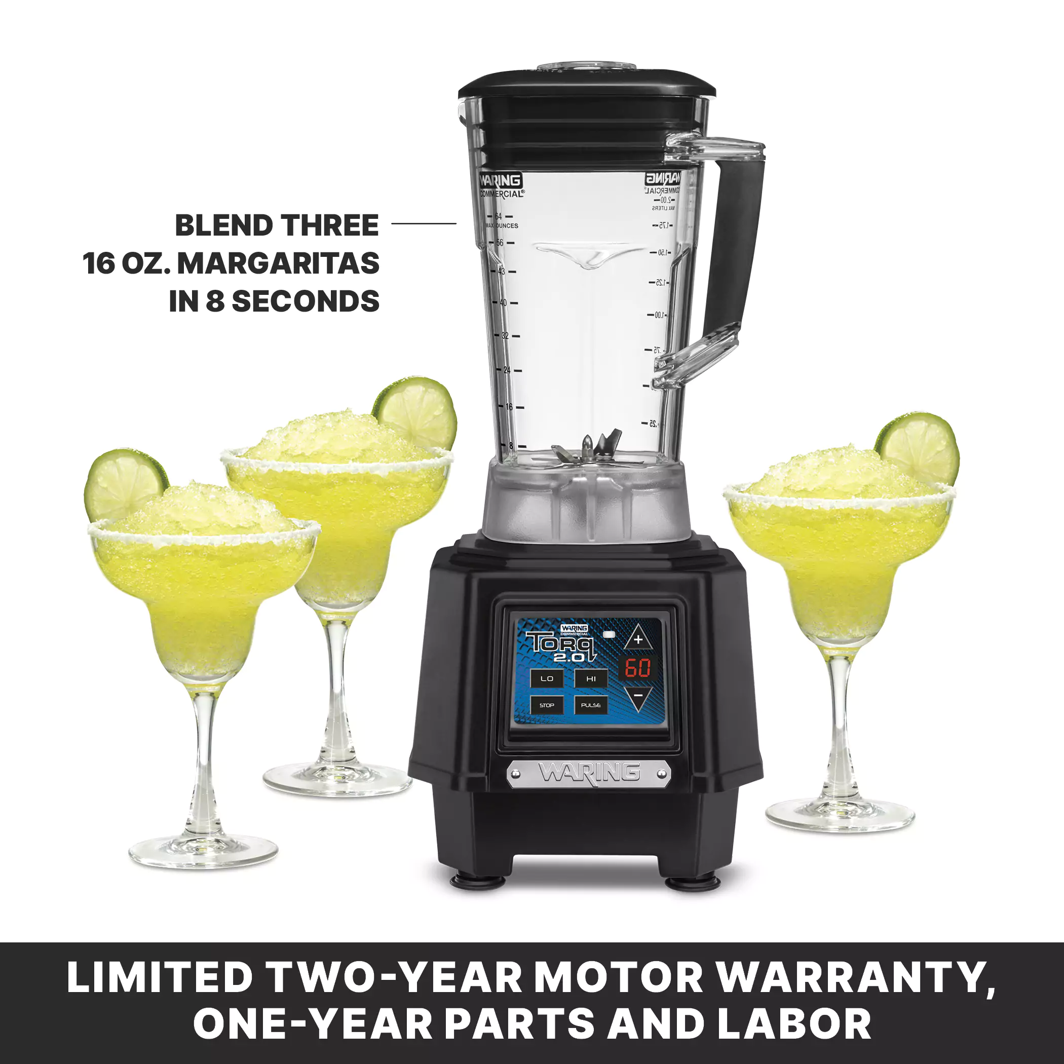 Torq 2.0 Blender with Electronic Touchpad Controls and Timer and 64 oz. Copolyester Jar
